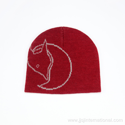 custom red knitted hat